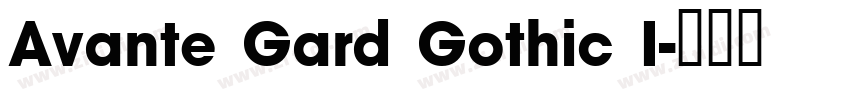 Avante Gard Gothic I字体转换